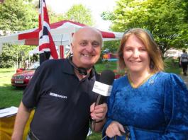  Lion Vicky Stabler being interviewed by Roger Hammett of BBC Radio Solent